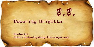 Boberity Brigitta névjegykártya